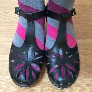 Swedish Hasbeen Cut-out T-strap clog